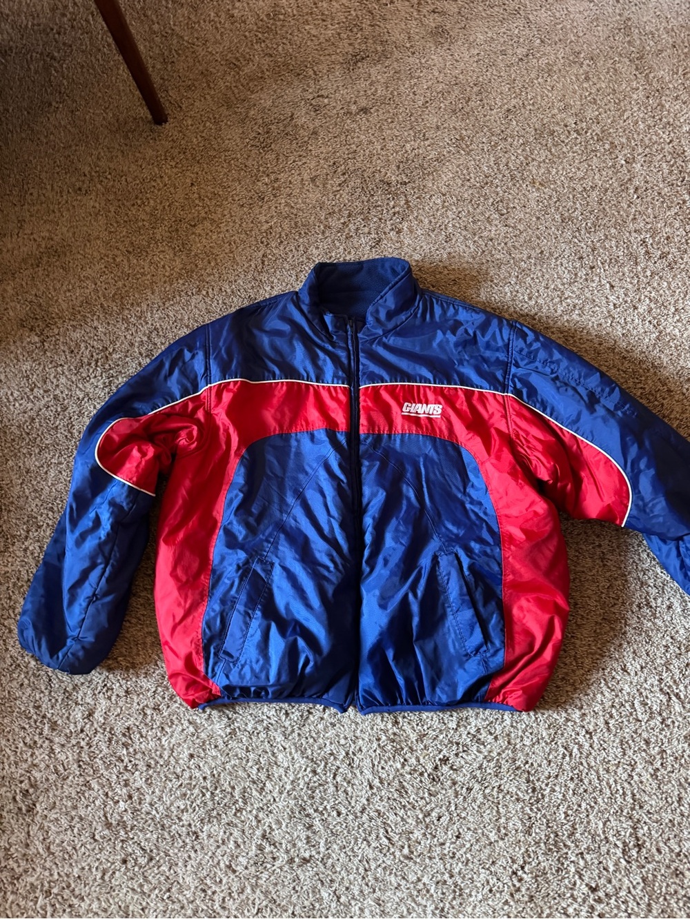 Vintage Giants Puffer/Fleece Jacket (Reversible)